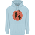 Samurai Dad Son Fathers Day MMA Martial Arts Childrens Kids Hoodie Light Blue