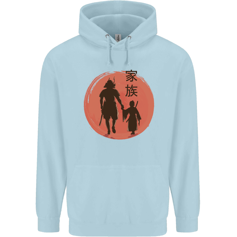 Samurai Dad Son Fathers Day MMA Martial Arts Childrens Kids Hoodie Light Blue