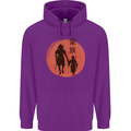 Samurai Dad Son Fathers Day MMA Martial Arts Childrens Kids Hoodie Purple