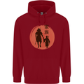 Samurai Dad Son Fathers Day MMA Martial Arts Childrens Kids Hoodie Red