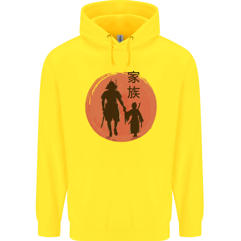 Samurai Dad Son Fathers Day MMA Martial Arts Childrens Kids Hoodie Yellow