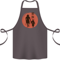 Samurai Dad Son Fathers Day MMA Martial Arts Cotton Apron 100% Organic Dark Grey