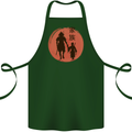 Samurai Dad Son Fathers Day MMA Martial Arts Cotton Apron 100% Organic Forest Green