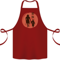 Samurai Dad Son Fathers Day MMA Martial Arts Cotton Apron 100% Organic Maroon
