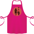 Samurai Dad Son Fathers Day MMA Martial Arts Cotton Apron 100% Organic Pink