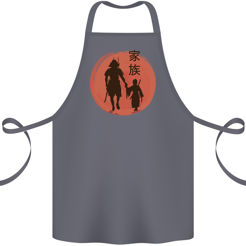 Samurai Dad Son Fathers Day MMA Martial Arts Cotton Apron 100% Organic Steel