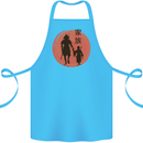 Samurai Dad Son Fathers Day MMA Martial Arts Cotton Apron 100% Organic Turquoise