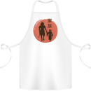 Samurai Dad Son Fathers Day MMA Martial Arts Cotton Apron 100% Organic White