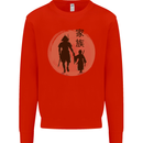 Samurai Dad Son Fathers Day MMA Martial Arts Kids Sweatshirt Jumper Bright Red
