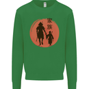 Samurai Dad Son Fathers Day MMA Martial Arts Kids Sweatshirt Jumper Irish Green