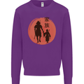 Samurai Dad Son Fathers Day MMA Martial Arts Kids Sweatshirt Jumper Purple