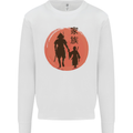 Samurai Dad Son Fathers Day MMA Martial Arts Kids Sweatshirt Jumper White