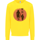 Samurai Dad Son Fathers Day MMA Martial Arts Kids Sweatshirt Jumper Yellow