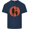 Samurai Dad Son Fathers Day MMA Martial Arts Kids T-Shirt Childrens Navy Blue