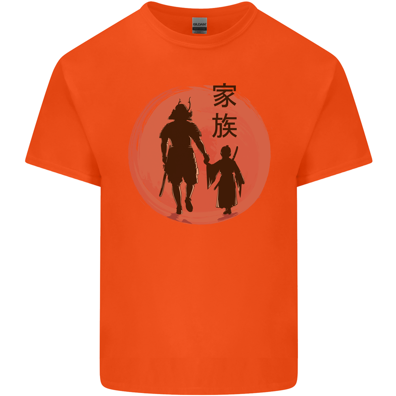 Samurai Dad Son Fathers Day MMA Martial Arts Kids T-Shirt Childrens Orange