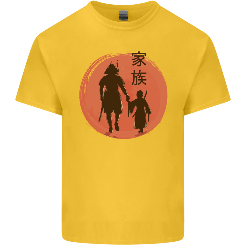 Samurai Dad Son Fathers Day MMA Martial Arts Kids T-Shirt Childrens Yellow