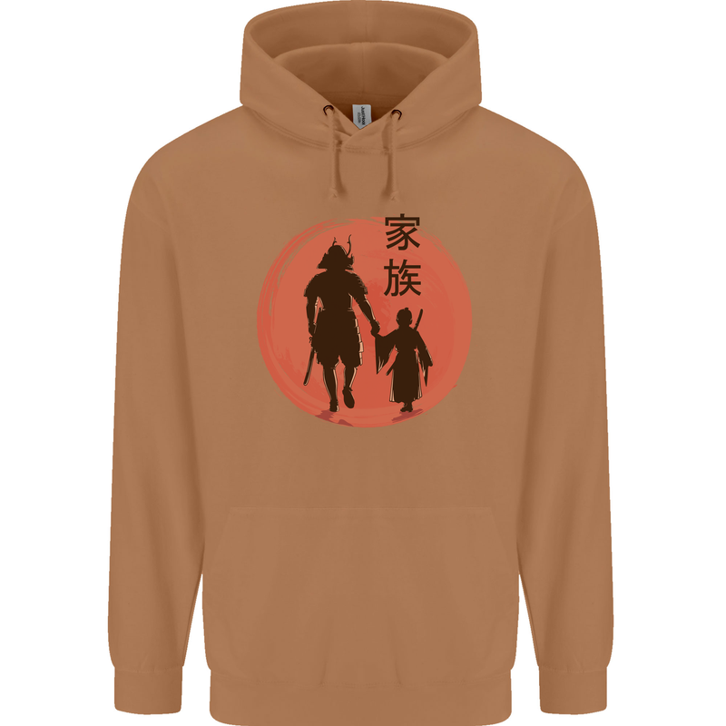 Samurai Dad Son Fathers Day MMA Martial Arts Mens 80% Cotton Hoodie Caramel Latte