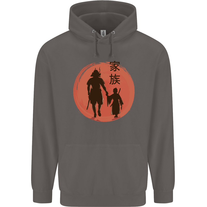 Samurai Dad Son Fathers Day MMA Martial Arts Mens 80% Cotton Hoodie Charcoal