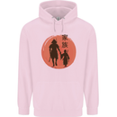 Samurai Dad Son Fathers Day MMA Martial Arts Mens 80% Cotton Hoodie Light Pink