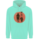 Samurai Dad Son Fathers Day MMA Martial Arts Mens 80% Cotton Hoodie Peppermint