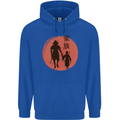 Samurai Dad Son Fathers Day MMA Martial Arts Mens 80% Cotton Hoodie Royal Blue