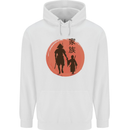 Samurai Dad Son Fathers Day MMA Martial Arts Mens 80% Cotton Hoodie White