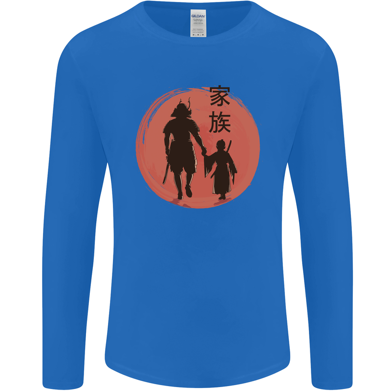 Samurai Dad Son Fathers Day MMA Martial Arts Mens Long Sleeve T-Shirt Royal Blue