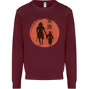 Samurai Dad Son Fathers Day MMA Martial Arts Mens Sweatshirt Jumper Maroon