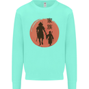 Samurai Dad Son Fathers Day MMA Martial Arts Mens Sweatshirt Jumper Peppermint