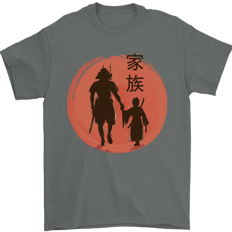 Samurai Dad Son Fathers Day MMA Martial Arts Mens T-Shirt 100% Cotton Charcoal