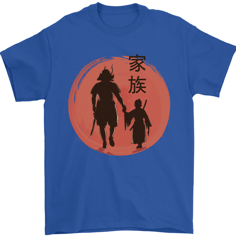 Samurai Dad Son Fathers Day MMA Martial Arts Mens T-Shirt 100% Cotton Royal Blue