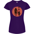 Samurai Dad Son Fathers Day MMA Martial Arts Womens Petite Cut T-Shirt Purple
