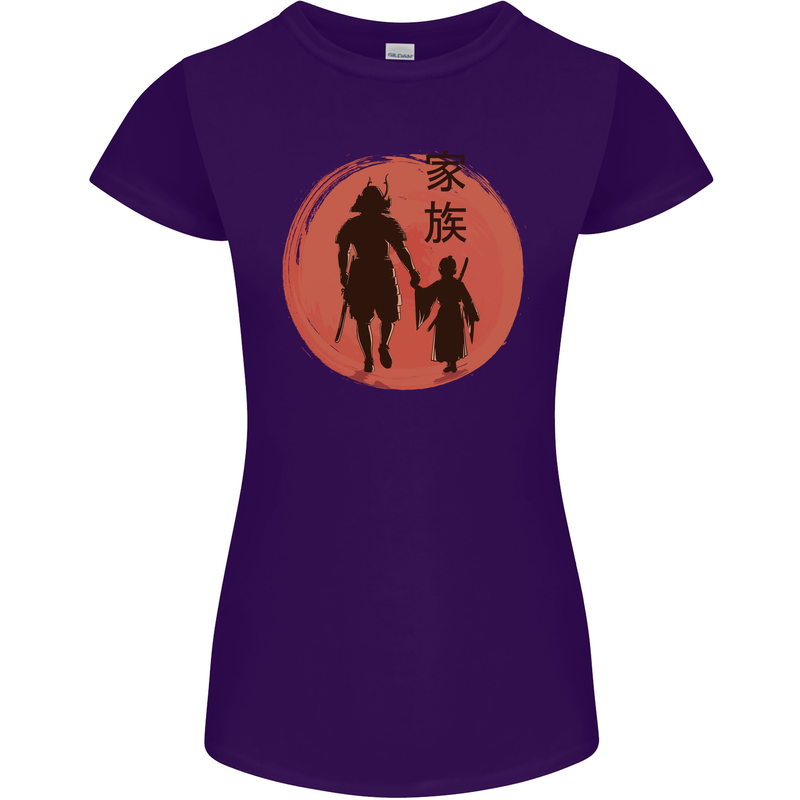 Samurai Dad Son Fathers Day MMA Martial Arts Womens Petite Cut T-Shirt Purple