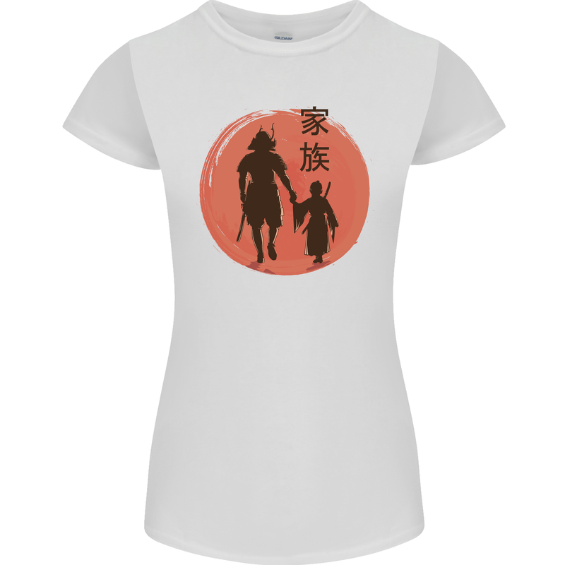 Samurai Dad Son Fathers Day MMA Martial Arts Womens Petite Cut T-Shirt White