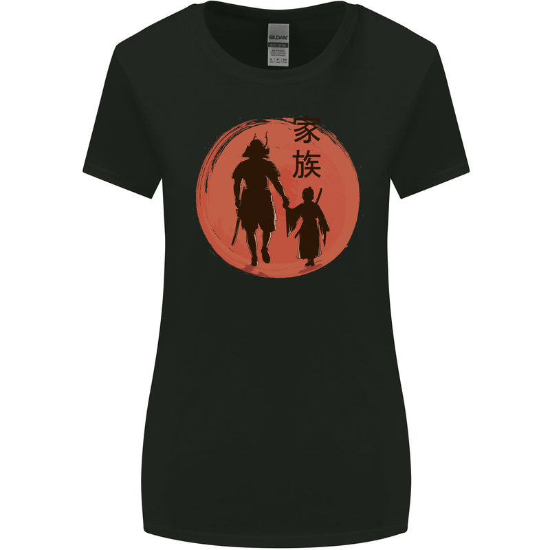 Samurai Dad Son Fathers Day MMA Martial Arts Womens Wider Cut T-Shirt Black