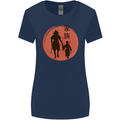 Samurai Dad Son Fathers Day MMA Martial Arts Womens Wider Cut T-Shirt Navy Blue