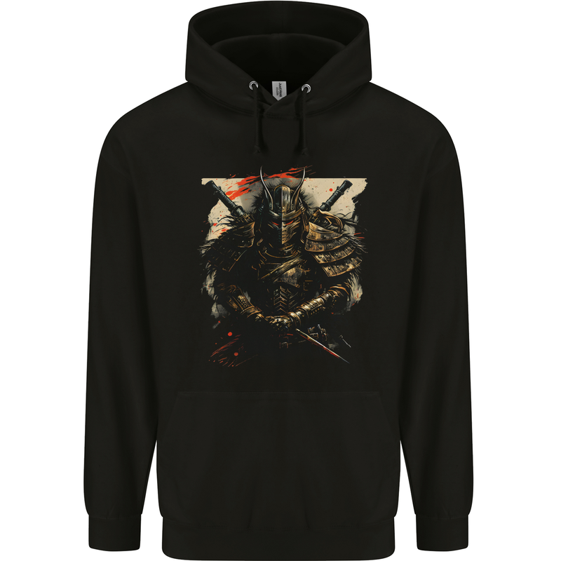 Samurai Extreme Japanese Fantasy Warrior Mens 80% Cotton Hoodie Black