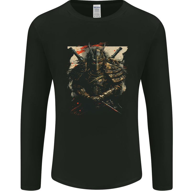 Samurai Extreme Japanese Fantasy Warrior Mens Long Sleeve T-Shirt Black