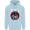 Samurai Fighter Skull MMA Mixed Martial Arts Childrens Kids Hoodie Light Blue