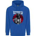 Samurai Fighter Skull MMA Mixed Martial Arts Childrens Kids Hoodie Royal Blue