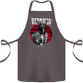 Samurai Fighter Skull MMA Mixed Martial Arts Cotton Apron 100% Organic Dark Grey