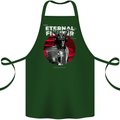 Samurai Fighter Skull MMA Mixed Martial Arts Cotton Apron 100% Organic Forest Green