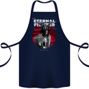 Samurai Fighter Skull MMA Mixed Martial Arts Cotton Apron 100% Organic Navy Blue
