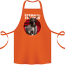 Samurai Fighter Skull MMA Mixed Martial Arts Cotton Apron 100% Organic Orange