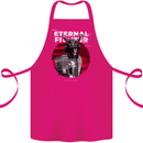 Samurai Fighter Skull MMA Mixed Martial Arts Cotton Apron 100% Organic Pink