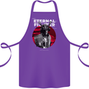 Samurai Fighter Skull MMA Mixed Martial Arts Cotton Apron 100% Organic Purple