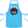 Samurai Fighter Skull MMA Mixed Martial Arts Cotton Apron 100% Organic Turquoise