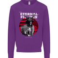 Samurai Fighter Skull MMA Mixed Martial Arts Kids Sweatshirt Jumper Purple