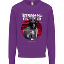 Samurai Fighter Skull MMA Mixed Martial Arts Kids Sweatshirt Jumper Purple