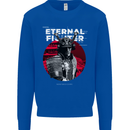 Samurai Fighter Skull MMA Mixed Martial Arts Kids Sweatshirt Jumper Royal Blue